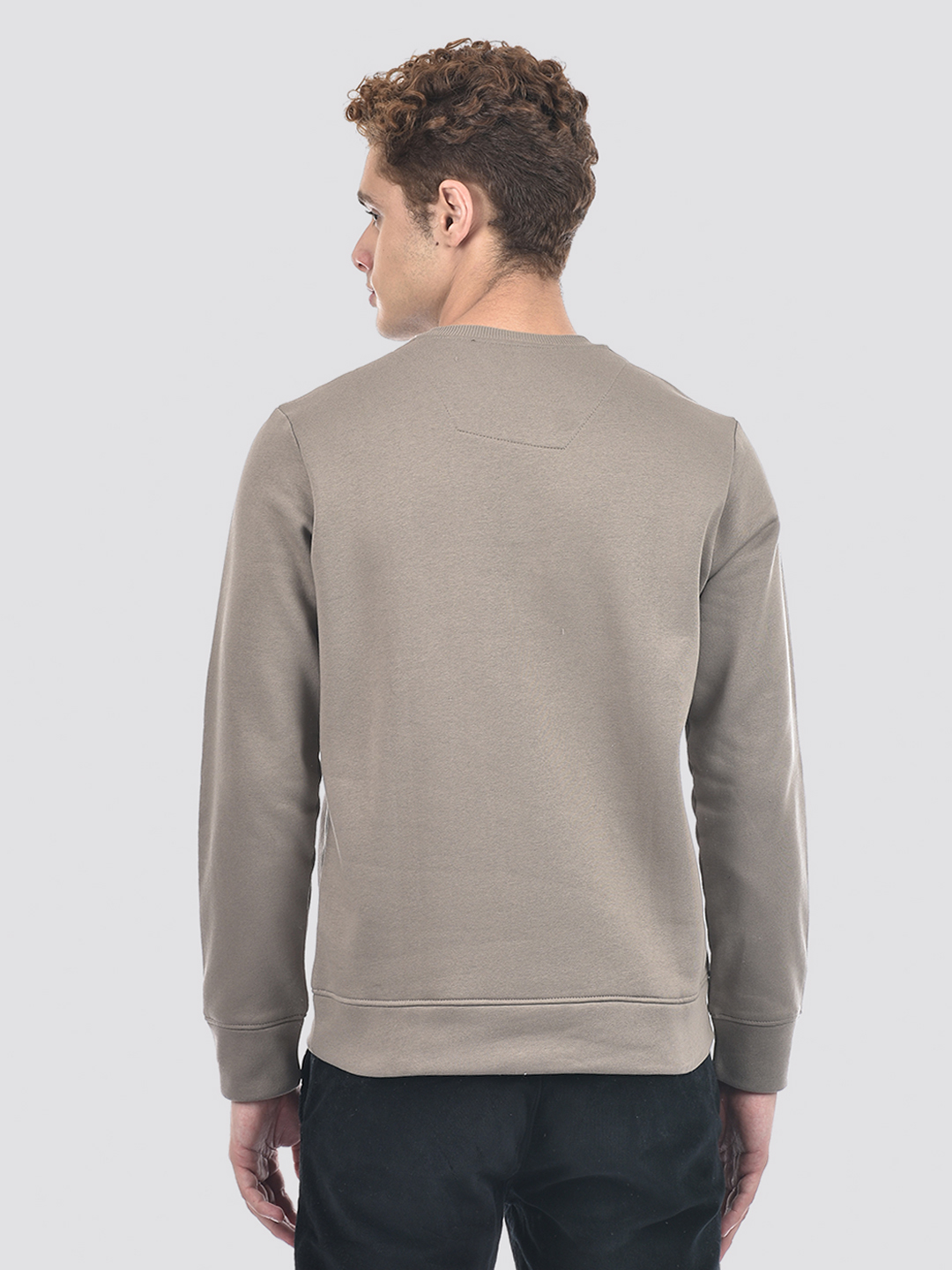 Numero Uno Men Grey Crew Neck Sweatshirt